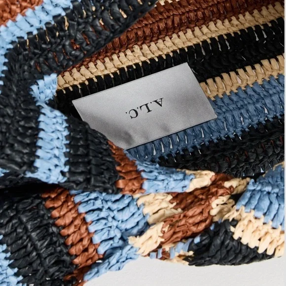 New A.L.C. Striped Raffia Tote Bag – Shoulder Bag – With Tags&Dust Bag - Picture 3 of 7